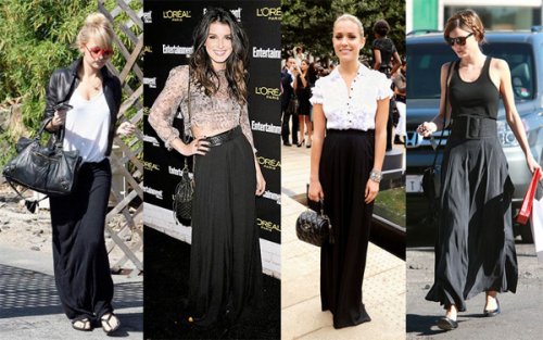 Váy maxi đen được nhiều mỹ nhân Hollywood yêu thích.