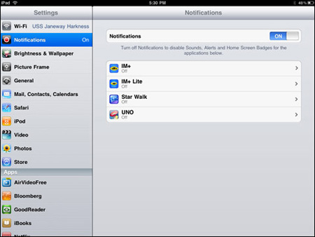 iPad Notifications - inLook.vn