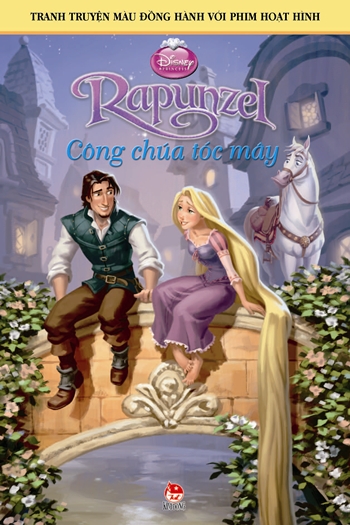 Bìa cuốn Rapunzel - Công chúa tóc mây, bộ tranh truyện màu đồng hành với phim hoạt hình
