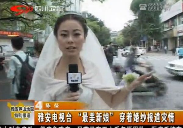 Cô dâu MC Cbiz bỏ đám cưới để đưa tin động đất 1