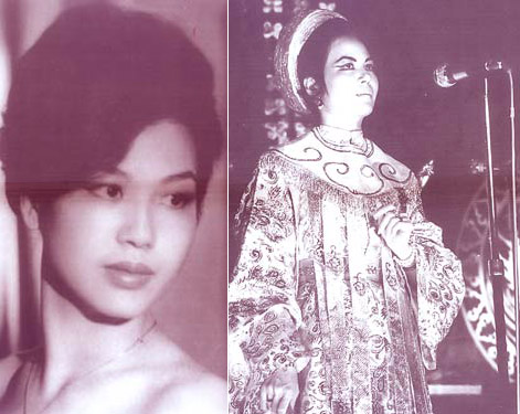 Thu Trang chụp ảnh đăng quang Hoa hậu Việt Nam năm 1955.