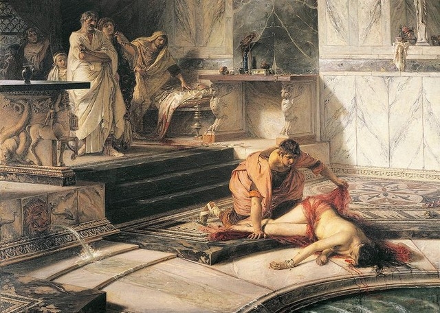  Tranh vẽ mô phỏng lại vụ vua Nero ám sát mẹ đẻ của mình.