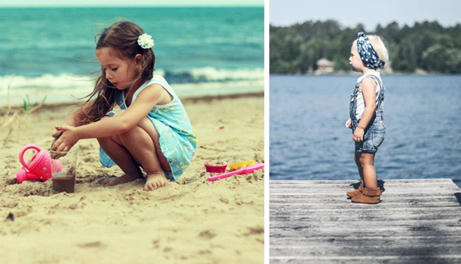 Ngoài áo tắm, các cô nhóc còn mang theo nhiều kiểu trang phục thật dễ thương, cá tính ra biển.